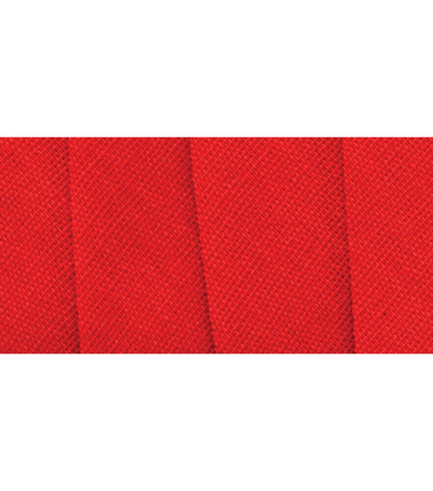 Wrights 1/2" x 3yd Extra Wide Double Fold Bias Tape, Scarlet, swatch