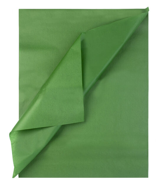 Pack Of 480, Solid Forest Green Tissue Paper 15 X 20 Sheet Half Ream Made  From Post Industrial Recycled Fibers Made In USA 
