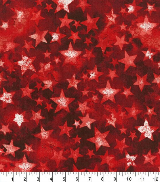 Bright Multi Stars Cotton Fabric, , hi-res, image 1