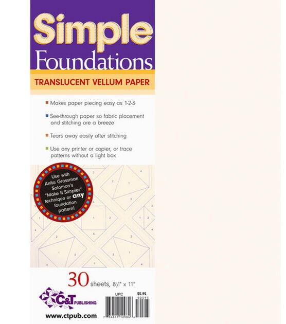 Simple Foundations Translucent Vellum Paper 8-1/2"x11" 30 Pkg