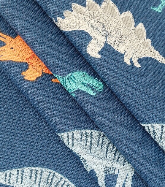 POP! Dino Digs Teal Cotton Canvas Fabric, , hi-res, image 2