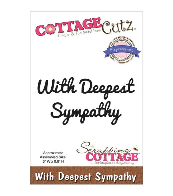 CottageCutz Expressions With Deepest Sympathy Die