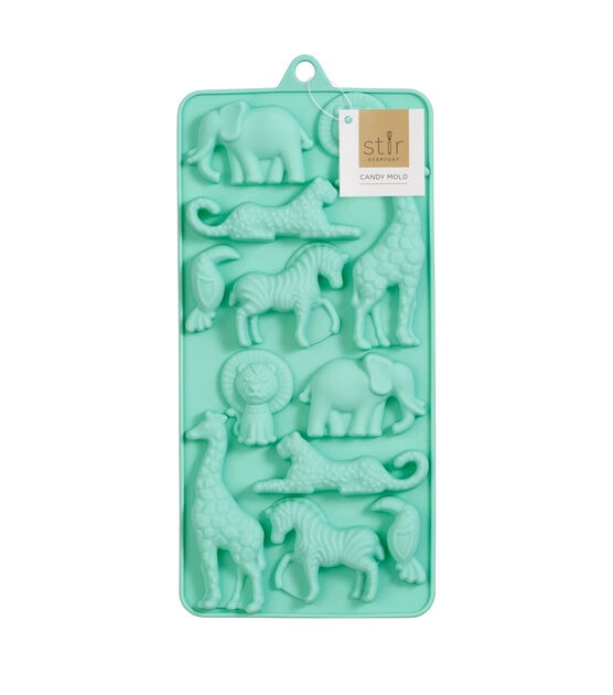 4" x 9" Silicone Safari Animal Candy Mold by STIR, , hi-res, image 1