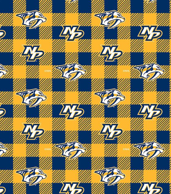 Nashville Predators Fleece Fabric Buffalo Check, , hi-res, image 2