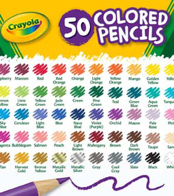 Crayola 50ct Bright Long Colored Pencils, , hi-res, image 3