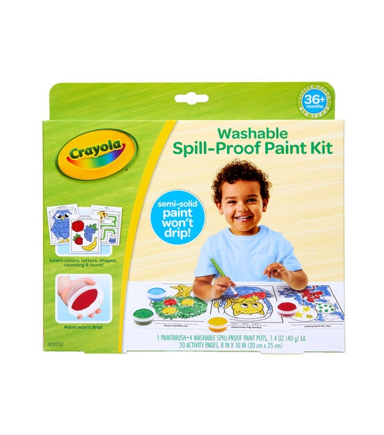 Crayola 25ct Young Kids Washable Spill Proof Paint Kit