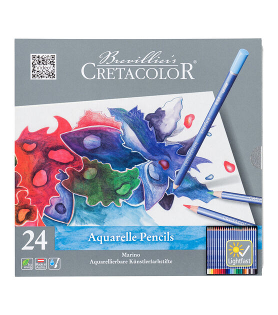 Cretacolor Marino Lightfast Watercolor Pencil Set 24 Pencil Set