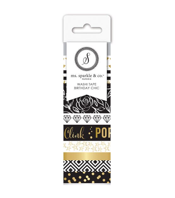 Ms. Sparkle & Co. 9 pk Washi Tapes Birthday Chic