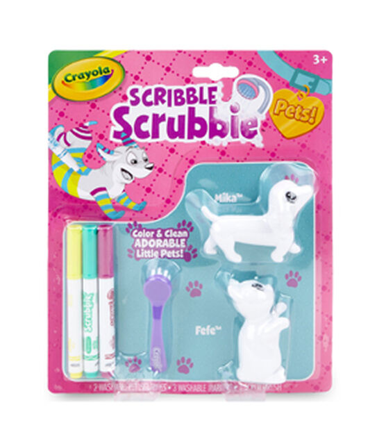 Crayola 2ct Scribble Scrubbie Pets Animal Toy Set