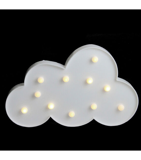 Northlight 11.5" White Cloud LED Marquee Wall Sign, , hi-res, image 3