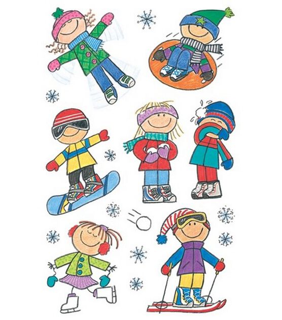 me & my BiG Ideas Minis Stickers Winter Kids