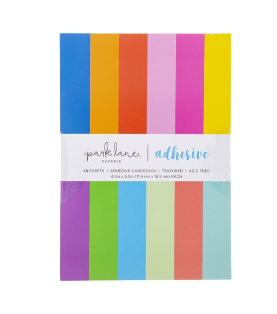 48 Sheet 4.5" x 6.5" Textured Adhesive Cardstock Paper Pack by Park Lane