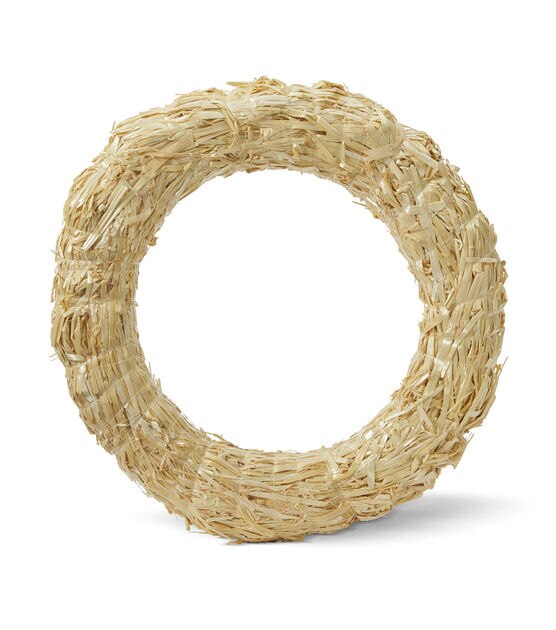 14" Natural Straw Wreath by Bloom Room