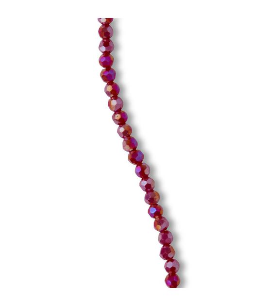 7" x 4mm Burgundy Faceted Glass Bead Strand by hildie & jo, , hi-res, image 3
