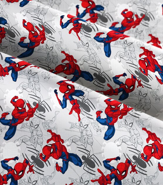 Spiderman Diagonal Web Cotton Fabric