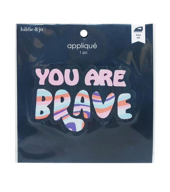 4" x 2.5" You Are Brave Iron On Patch by hildie & jo