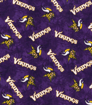 Fabric Traditions Minnesota Vikings Flannel Fabric 42' Tie Dye