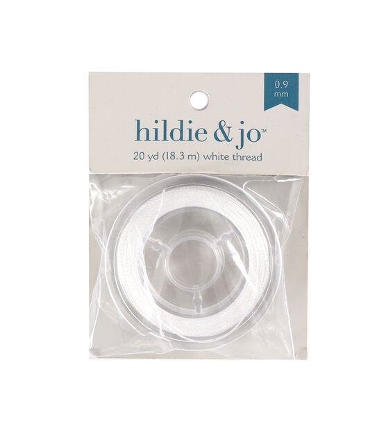 20yds White Three Ply Cord Lacing Thread by hildie & jo