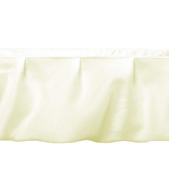 Wrights Poly Chiffon Ruffled Trim 4'' Ivory, , hi-res, image 2