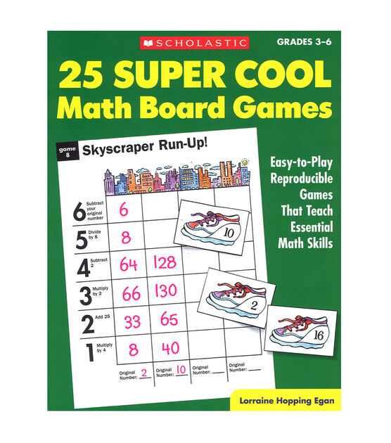 Scholastic 8.5" x 11" Super Cool 25 Math Board Games