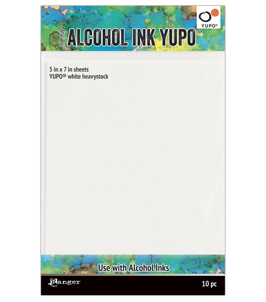 Tim Holtz 5" x 7" Alcohol Ink Yupo Paper 10pk, Heavystock White, swatch