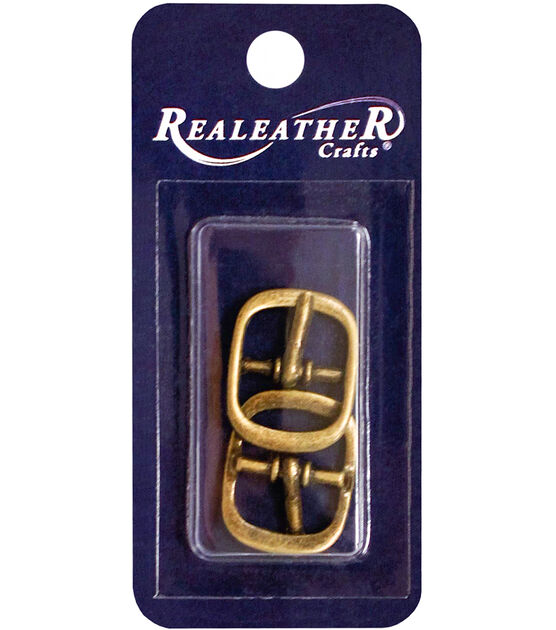 Realeather Crafts 2 pk Buckles Antique Brass