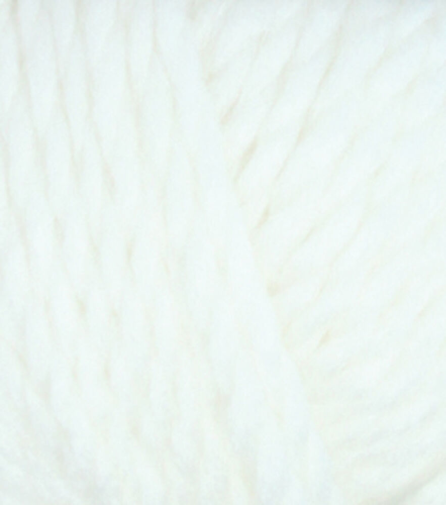 130yds Alpaca Super Bulky Acrylic Blend Solid Yarn by K+C, White, swatch, image 1