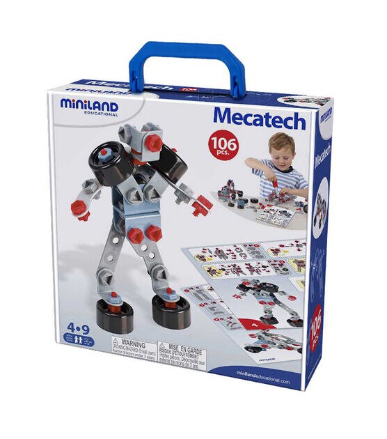 Miniland Educational 106ct Mecatech Game Building Set