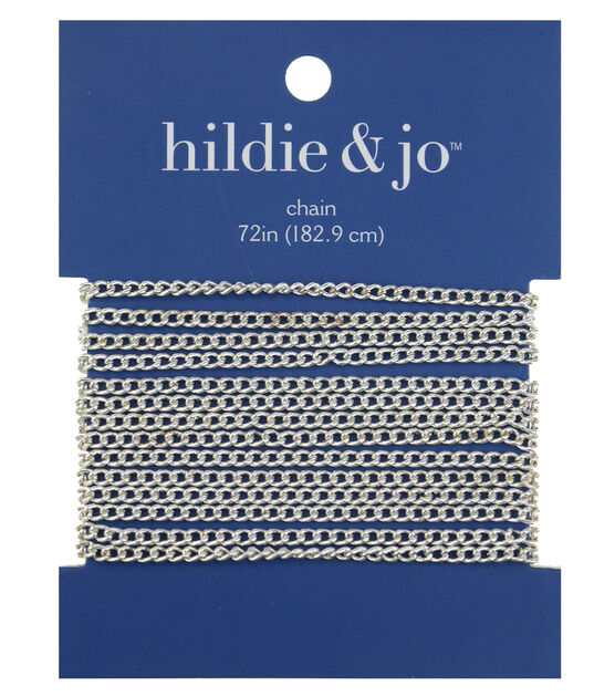 72" Silver Plated Steel Twist Wire Cable Chain by hildie & jo