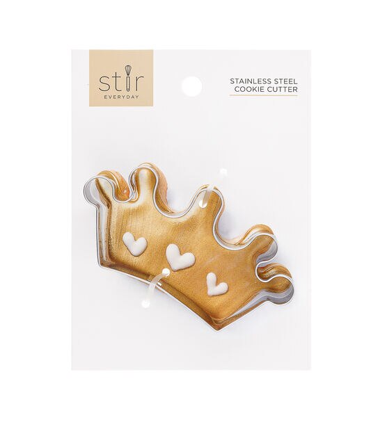 2" x 3.5" Stainless Steel Crown Cookie Cutter by STIR