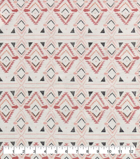 Pink Embroidery Aztec Super Snuggle Flannel Fabric, , hi-res, image 2