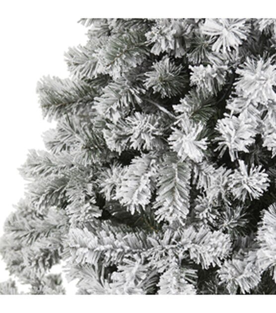 Nearly Natural 7' Unlit Flocked Virginia Fir Artificial Christmas Tree, , hi-res, image 3