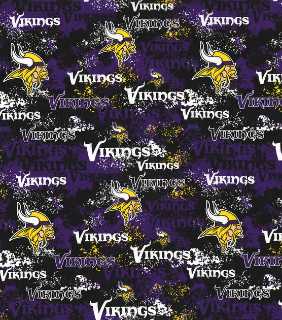 Fabric Traditions Minnesota Vikings Cotton Fabric Distressed, , hi-res, image 2