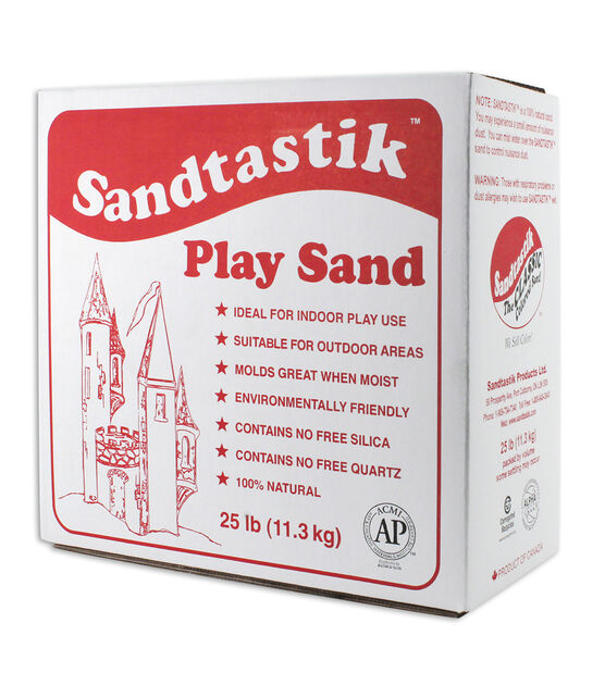 Sandtastik 25lbs White Play Sand box