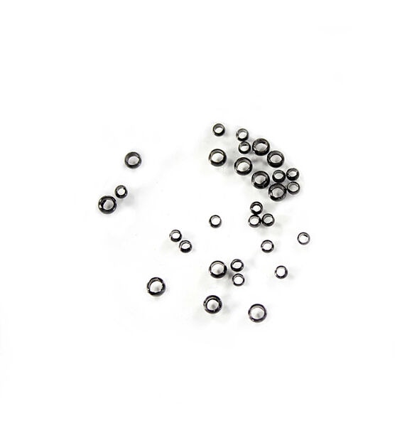 120pc Black Metal Crimp Beads by hildie & jo