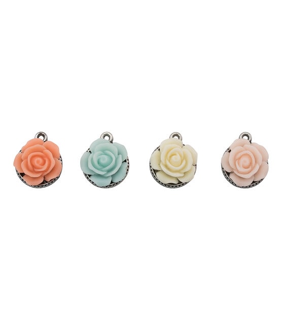 Tim Holtz Assemblage 8ct Pastel Rose Charms, , hi-res, image 2