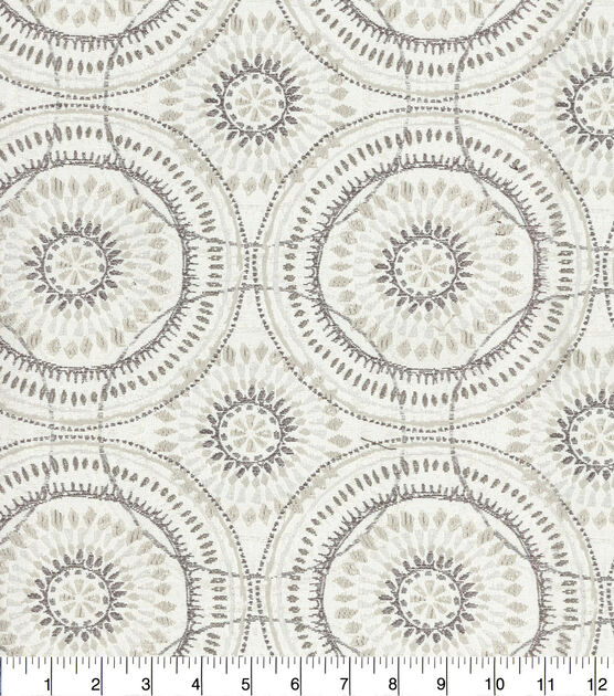 Kelly Ripa Home Upholstery Fabric 54'' Oyster Spiral Graph
