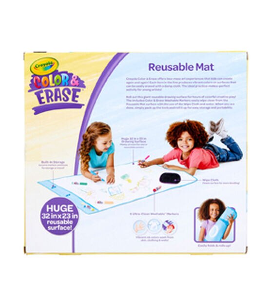 Crayola 32" x 23" Young Kids Color N Erase Reusable Mat Kit 8ct, , hi-res, image 3