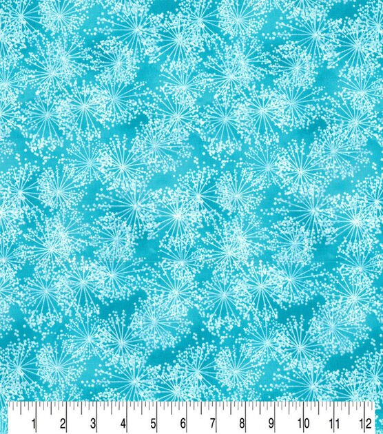 Bursts on Teal Quilt Cotton Fabric by Keepsake Calico