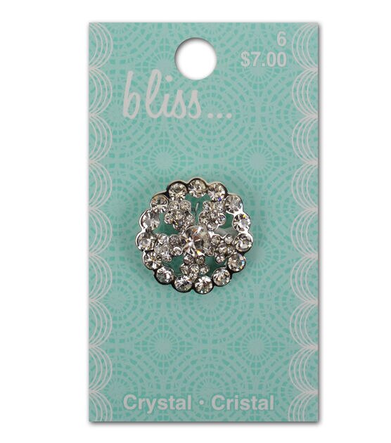 Bliss 1" Crystal Shank Button