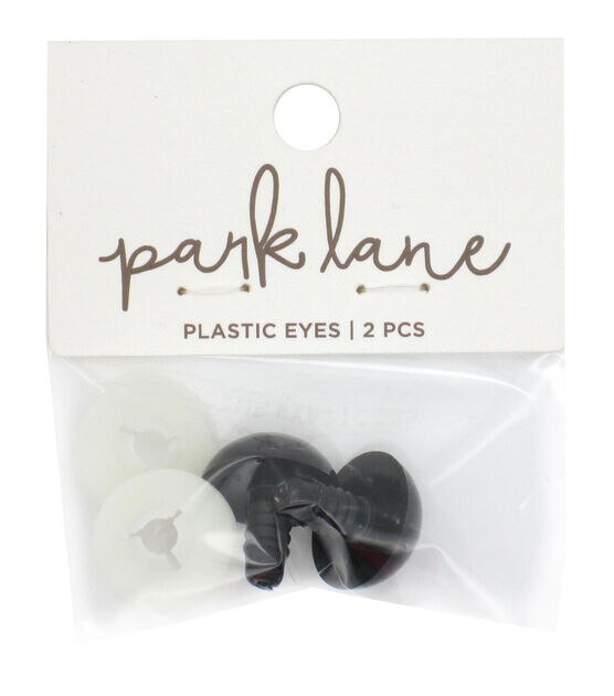 20mm Black Plastic Eyes 2ct by Park Lane
