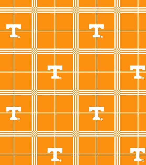 University of Tennessee Volunteers Flannel Fabric 42" Plaid