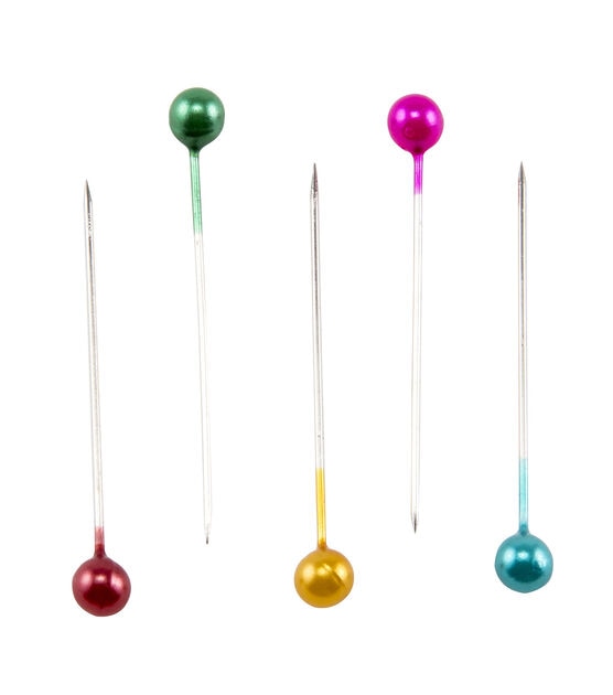 SINGER Pearlized Multi Color Head Straight Pins - Size 20, 1-1/4". 90 ct, , hi-res, image 6