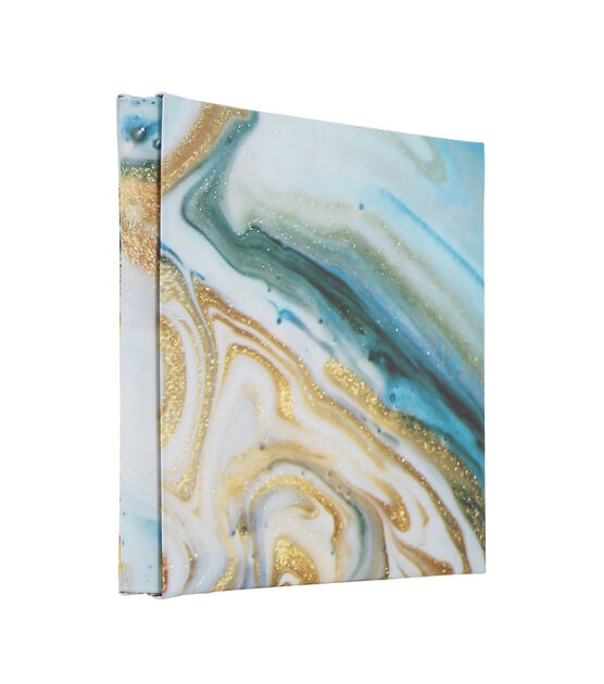 12" x 12" Teal & Gold Marble Pattern Scrapbook Album by Park Lane, , hi-res, image 4