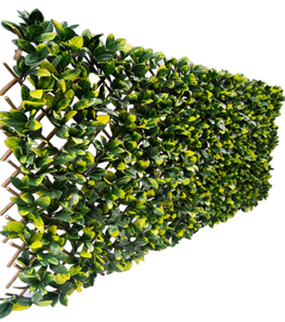 Greensmart Dekor 51" x 26" Expandable Lemon Leaf Lattice Screen, , hi-res, image 4