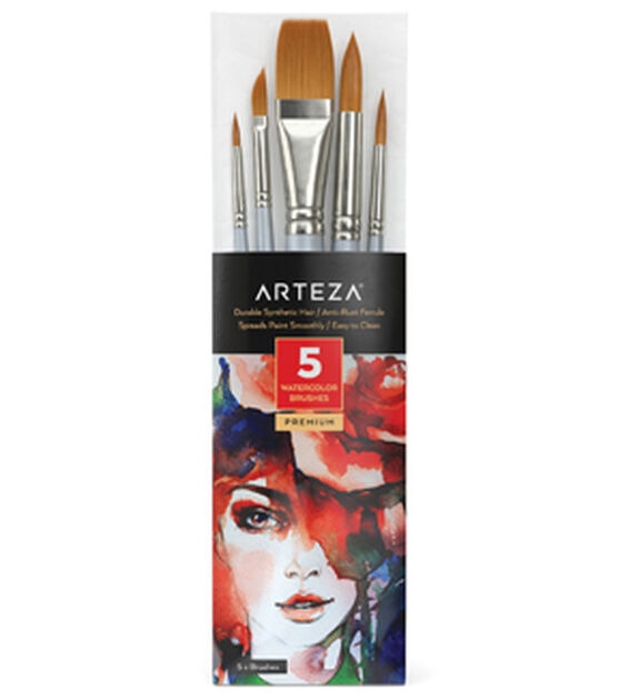 Arteza Watercolor Brushes Set of 5