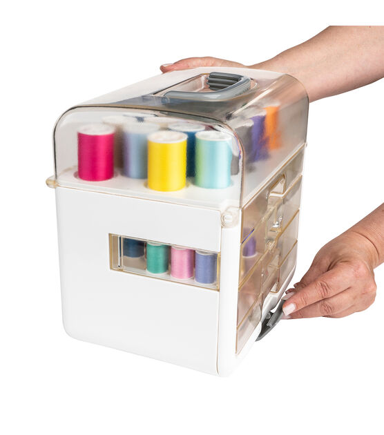 Singer Sew-It-Goes 255 Piece - Sewing Kit & Craft Organizer - Sewing Case Storage with Machine Sewing Thread Neon