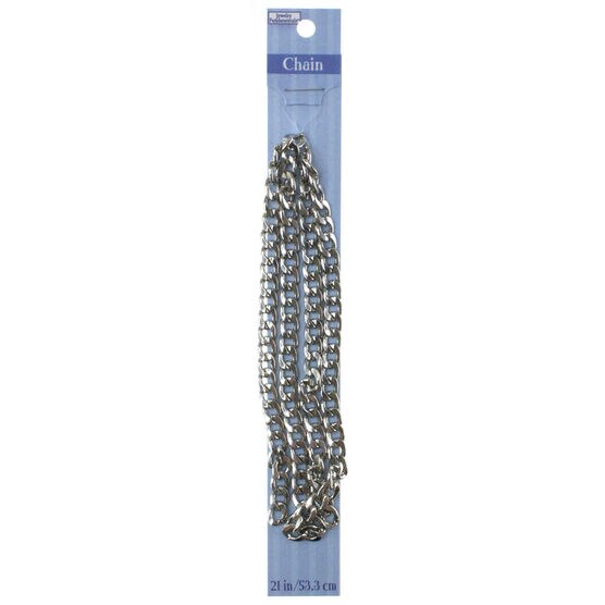 21" White Nickel Chunky Link Chain by hildie & jo