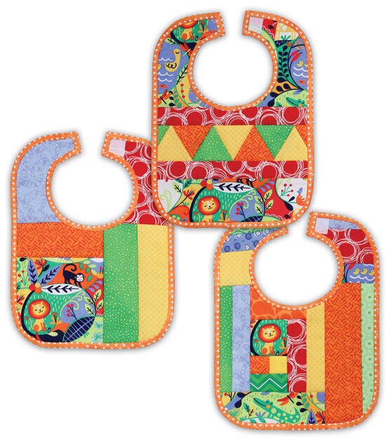 June Tailor Quilt As You Go 3 pk Patterned Baby Bibs, , hi-res, image 4