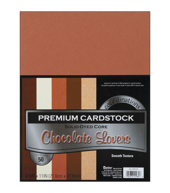 Cardstock 8.5"X11" 50 Pkg Chocolate Lover Smooth